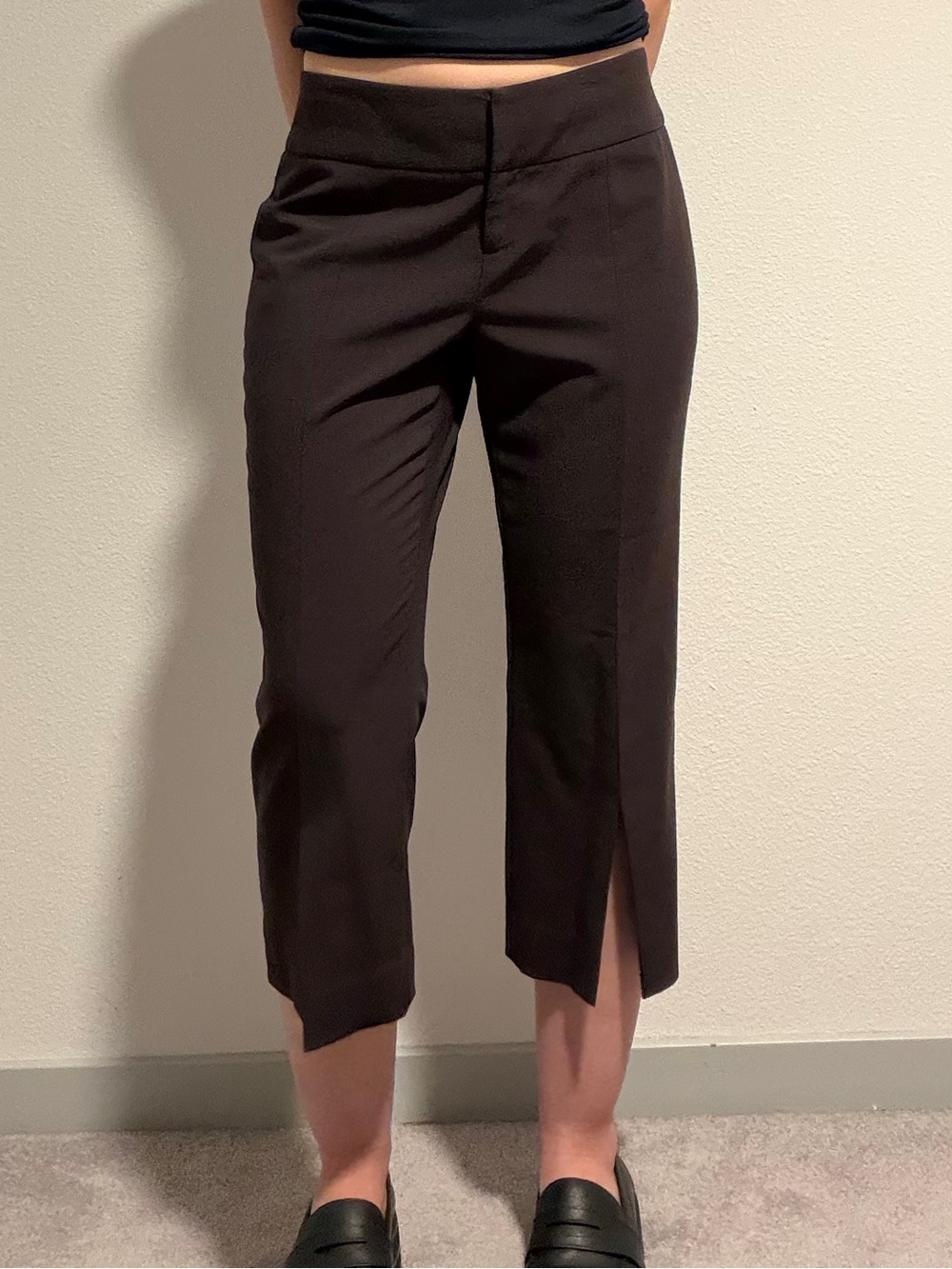 Y2K Classiques entier brown capris with slit